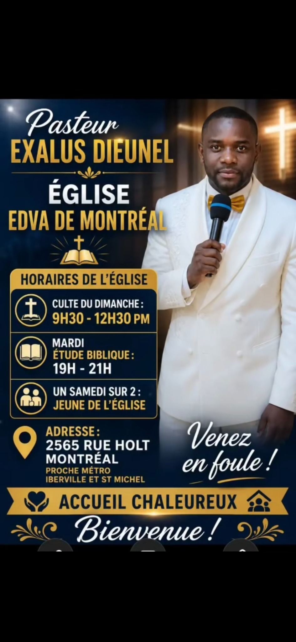 Horaires et adresse de l’Église EDVA de Montréal